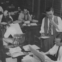 Globe-Democrat city editors desk 1949.jpg